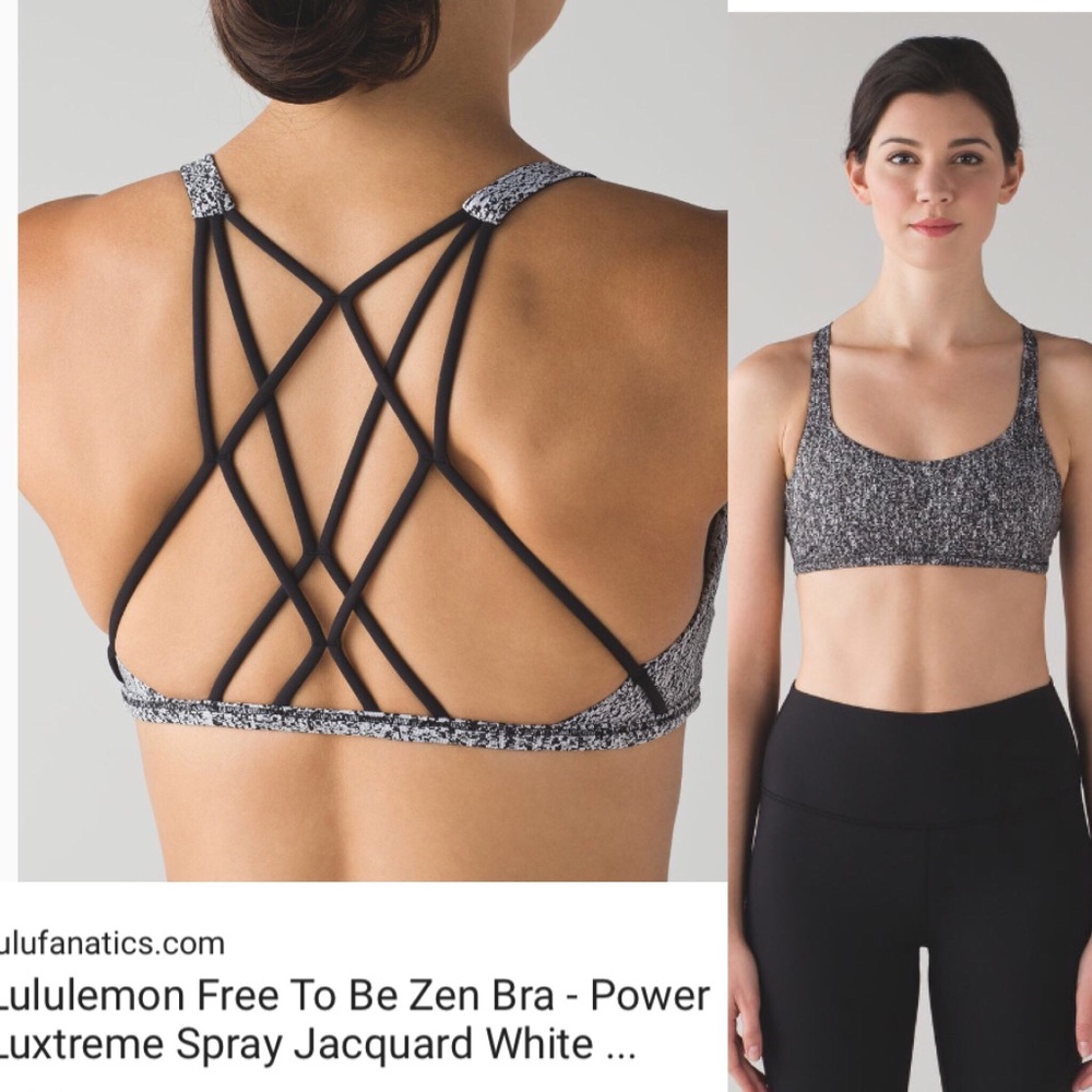 Lululemon Free To Be Zen Spray Jacquard Bra